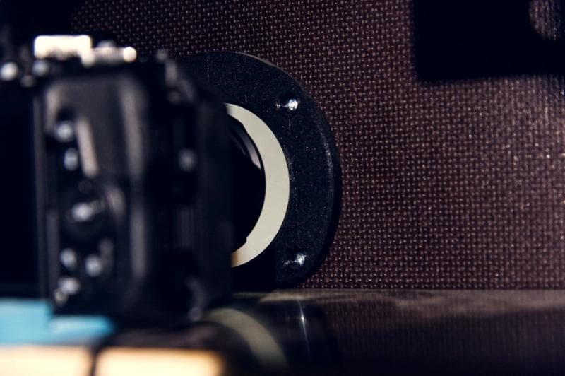 UV Filter Montage in der Fotobox